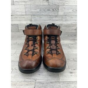 Dr Comfort Ranger 9420 Lace Up Hook Loop Ankle Boots Men Size 9.5M Brown Leather